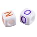 aizhouzh 600 Pieces 6mm DIY White Colorful Acrylic Alphabet Letter Cube Beads for Jewelry Making, Bracelets, Necklaces,Children's Educational Toys, Key Chains and Kids Jewelry