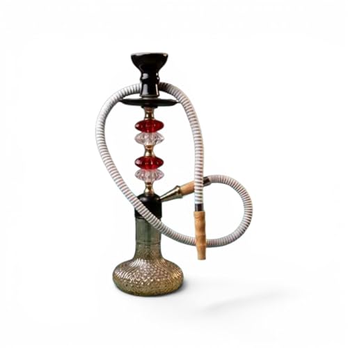 Image of Russian Glass Hookah | Chrome Plated Designer Crystal Style 18 Inch Glass, Iron color Gold 35 cm Height