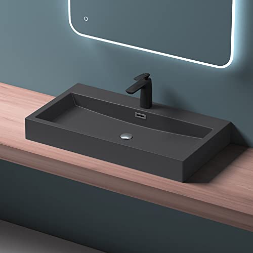 Mai & Mai® Lavabo da Appoggio 76,5x42x10cm, Lavabo...