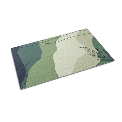Paillasson extérieur 90x60 cm vert pastel résistant Tulup