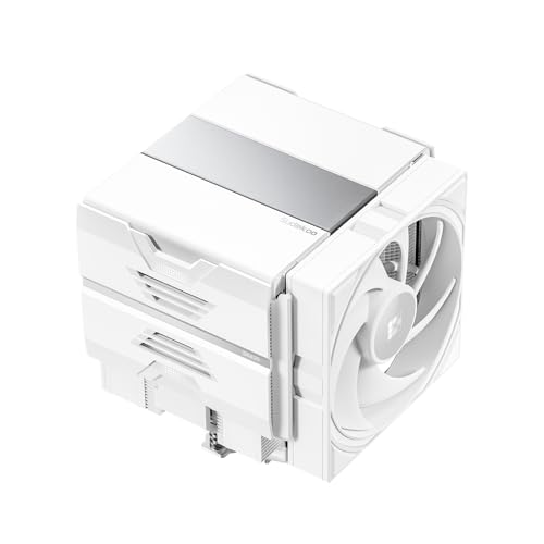 Image of SK620 White AM5 Air Cooler: 6 Heatpipes Dual Tower CPU Air Cooler for AM5 Exclusive - PC Cooler with 120mm FDB PWM Quiet Fans & Quick Lock Mount
