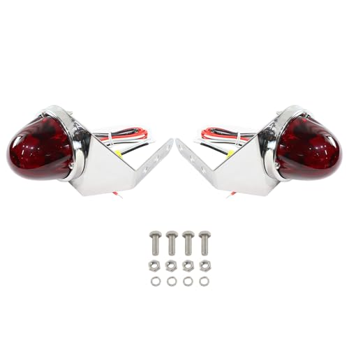 Kit 2 Luces LED Laterales Rojas con Soporte Acero Inoxidable miniatura 7