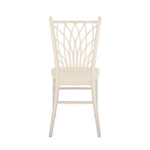 Image of Nilkamal Glam Plastic Chair | Set of 2 | Royal Look with Balanced Posture Support | for Living Room, Dining Room, Garden, Cafes, Balconies, Weddings & Events | Steel Pearl White