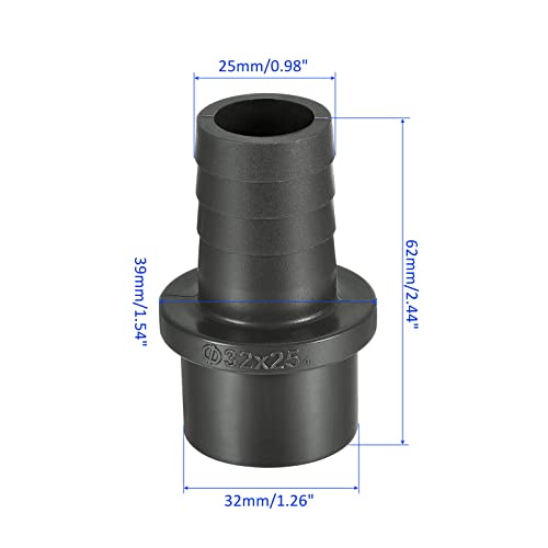 M METERXITY 1 Pack PVC Pipe Fitting, Water Tube Connector, 25mm Barb Straight Pipe Joint - Image 3