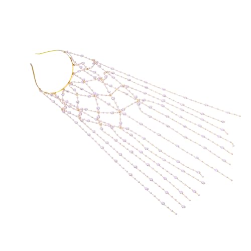 Bandeau en perles avec pompons pour bal et style décontracté