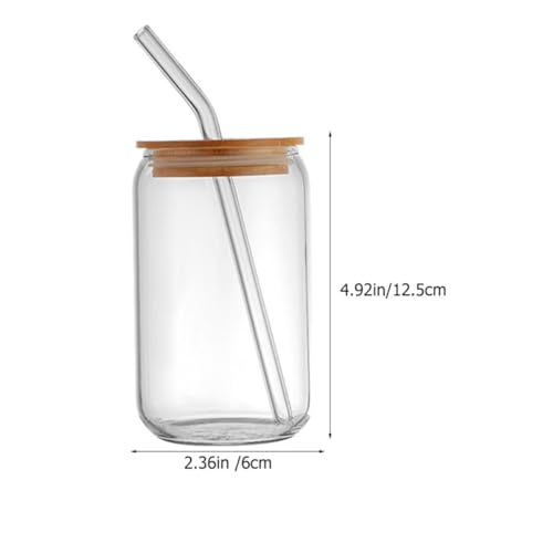 Gobelets d'eau en verre transparent 400ml plat portable pour jus et boissons froides - 8