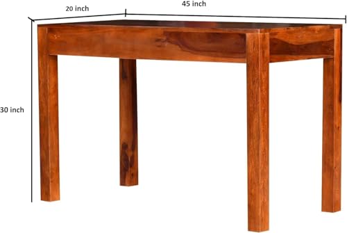 Image of sheesham Study Table, Computer Desk with 2 Drawers for Home&Office Solid Wood Study Table (Free Standing, Finish Color - Walnut Brown, Pre-Assembled) (Brown 1)