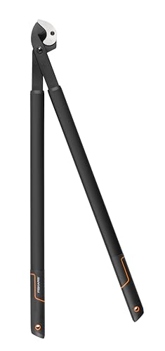 Fiskars Coupe-branches à enclume Singlestep pour bois sec et dur, Revêtement antiadhésif, Acier trempé, Longueur: 82 cm, Noir, L39, 1001430 L