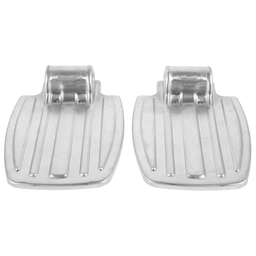 ifundom Reposapiés para Silla de Ruedas de Aleación Resistente Par de Plataformas Metálicas Antideslizantes Compatible Mayoría de Sillas de Ruedas para Uso Doméstico y Personas Mayores