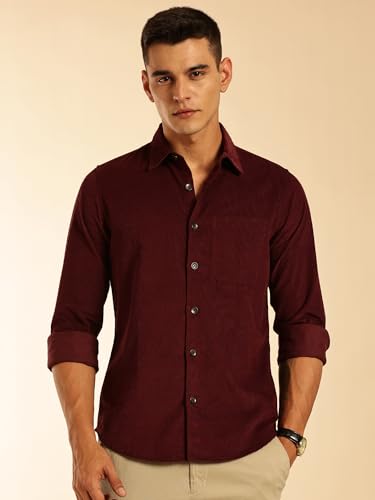 Image of Thomas Scott Men's Cotton Slim Fit Premium Corduroy Casual Shirt