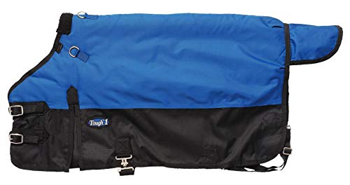 Couverture poney imperméable 600D bleu roi pour extérieur et paddock - 2