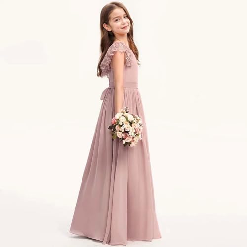 Chiffon Junior Bridesmaid Dress Lace Flower Girl Dresses for Wedding Princess Pageant Ball Gown Dress for Girls2