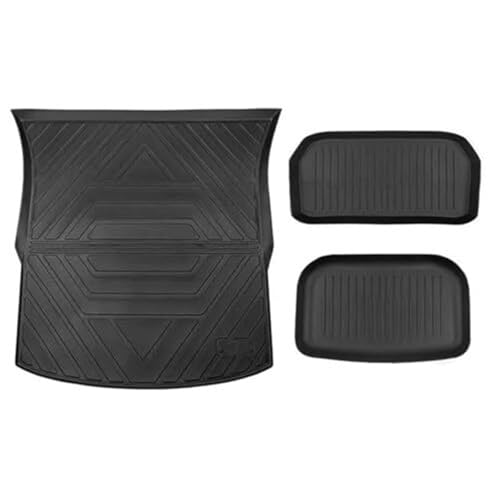 Tapis de coffre en TPE pour Tesla Model Y et protections latérales avec dossier de siège