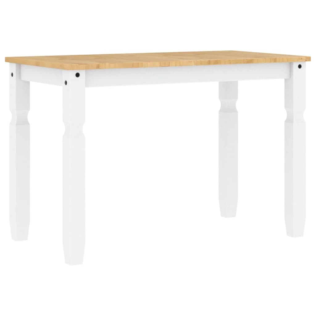 Table de cuisine en pin massif robuste Corona 112x60cm pour salle à manger