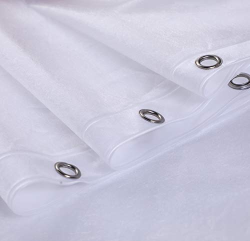 Image of Frosted Shower Curtain Liner 76 Inches Long, EVA Translucent Extra Long Shower Liner with 3 Strong Weighted Magnets, Heavy Duty, 72 x 76 Inch