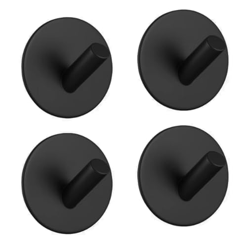 Kit 4 Ganchos Adesivo Metal Redondo para Parede Reforçado Suporte...