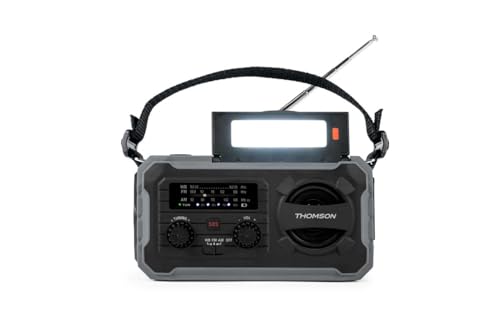 Radio Solaire d'Urgence THOMSON RT280G – FM/AM, Lampe Torche, Recharge USB-C, 4000mAh - vue 7