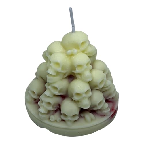 Bleeding Skulls Candle – Halloween Horror Décor,...