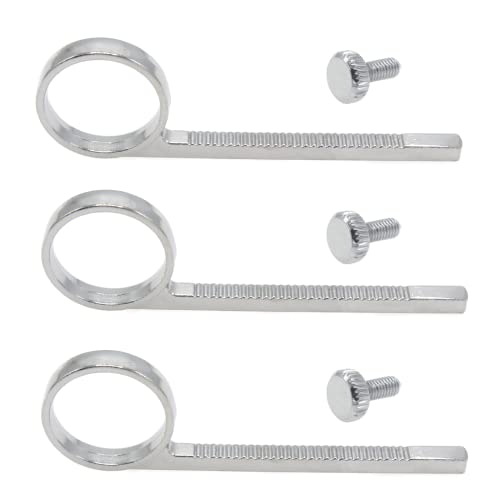 image for Cheerock 3pcs Silver Copper Trumpet Slide Finger Ring, Trumpet Valve P