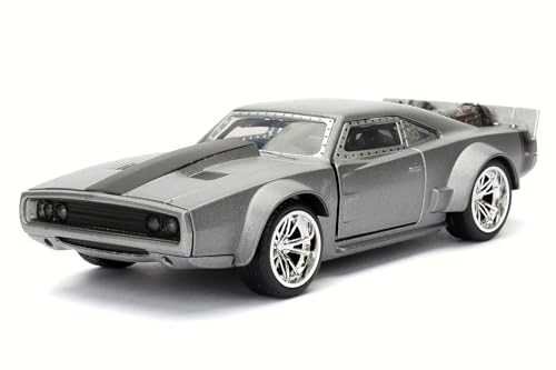 Modelo de Coche Muscle Dom's Ice Charger 1:32 Metal Plata miniatura 2
