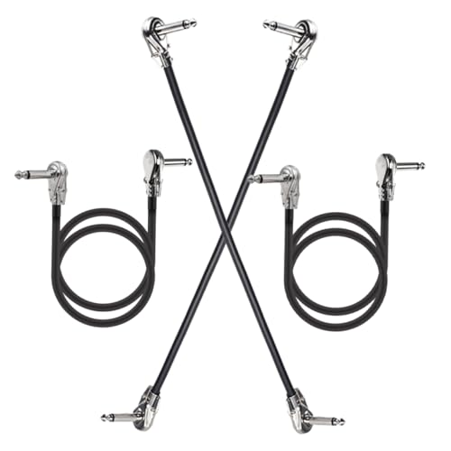 Levemolo Guitar Effect Pedal Cables 30cm Patch Cables for Guitar Pedals 6.35mm Jack