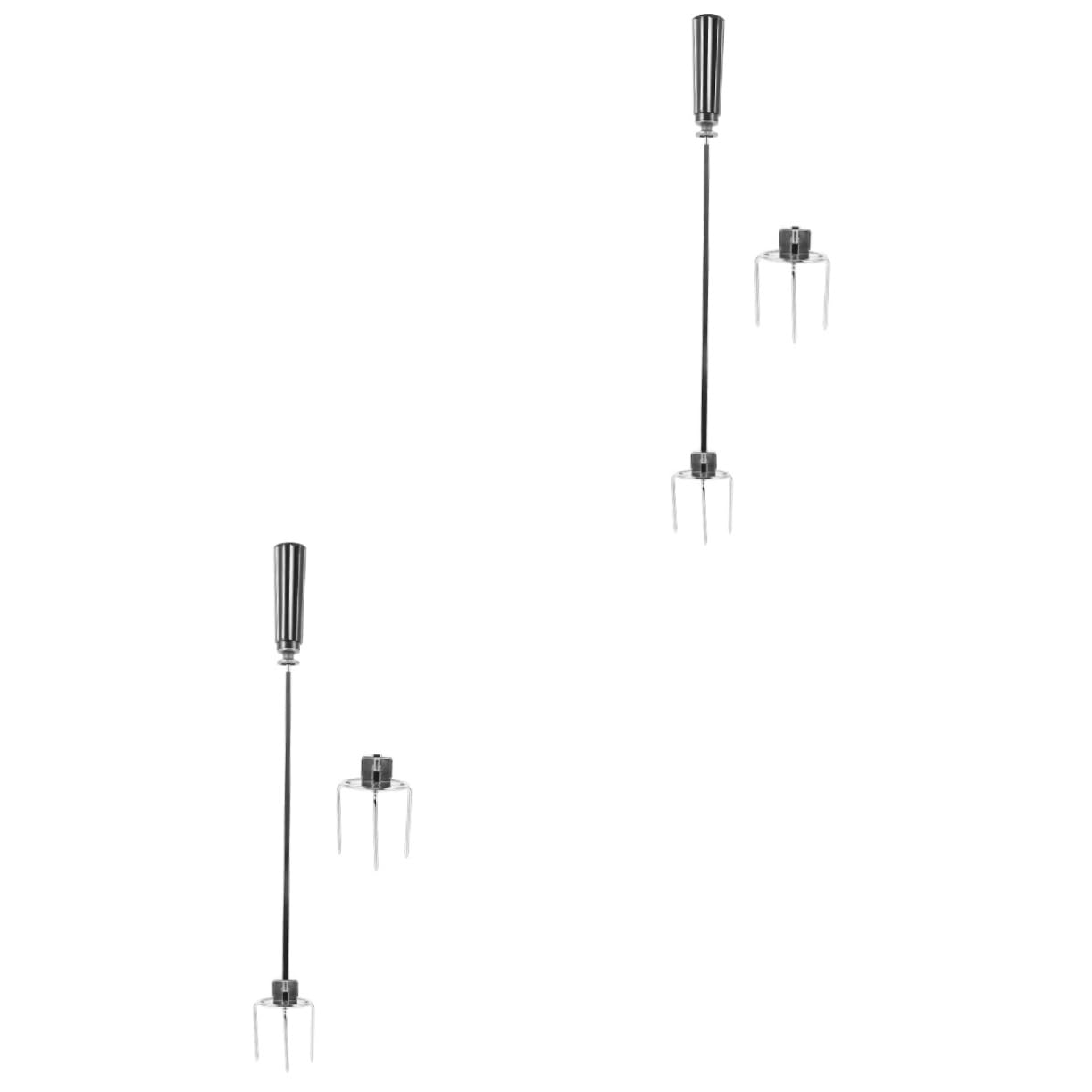 Toyvian 3 Set forchetta da barbecue Accessori per griglia forchettone Forks BBQ Skewers spiedo forchette per barbecue da cucina carne Forchetta di pollo arrosto Acciaio inossidabile Silver