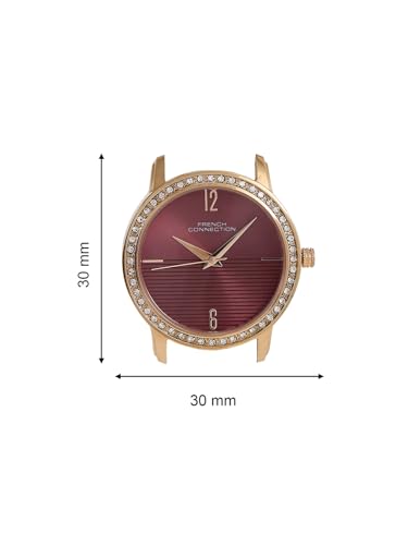 Image of French Connection Analog Maroon Dial Women's Watch-FCN054D
