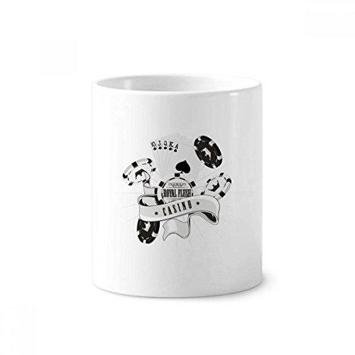 Porte-brosse à dents motif céramique blanche de 350ml et 9.6cm