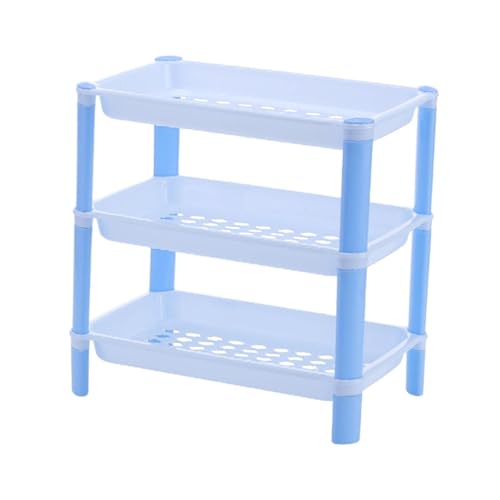 Étagère de rangement bureau en polypropylène bleu stable - 2