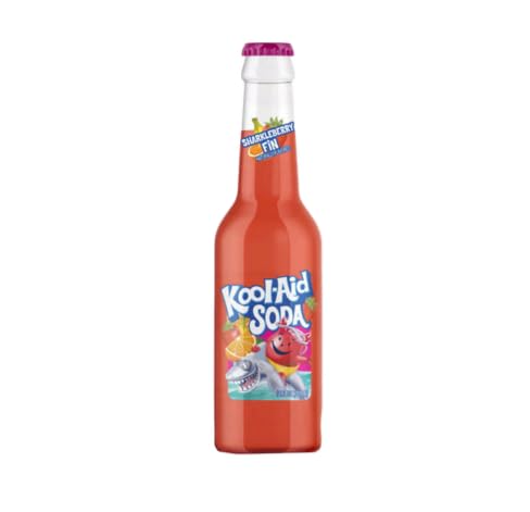 Kool Aid Soda Variety Pack – 5 Flavor Assortment, 12 oz Glass Bottles – Grape, Blue Raspberry Lemonade, Orange, Black Cherry & Sharkleberry Fin – New Fizzy Kool Aid Drinks