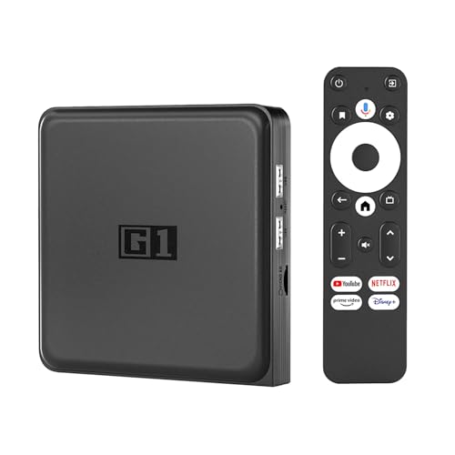 Android TV Box G1 4K HDR Smart Streaming Player | Reproductor | 4GB RAM | WiFi 6 USB LAN | Chromecast | Netflix | Prime Video | Disney+