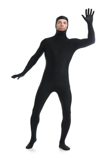 Image of ATHX Men's and Women's Spandex Open Face Bodysuit Costume Adult Stretchy Halloween Cosplay Body Suit Zentai Suit Outfits
