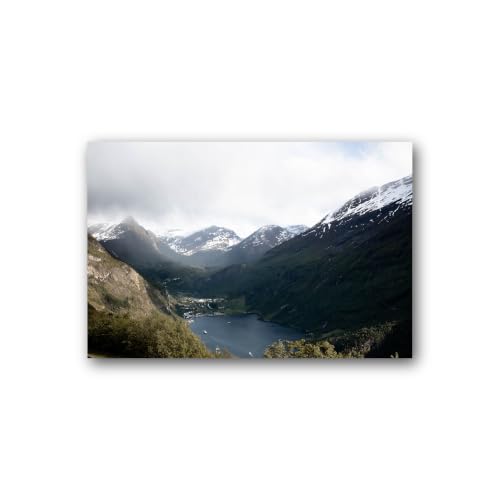 Tableau sur toile paysage de fjord pour un salon moderne