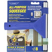 Ettore 8-Inch All Purpose Window Squeegee with Lifetime Silicone Rubber Blade 4 Pack