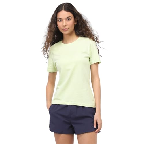 Image of NOBERO 100% Cotton T-Shirts for Women Stylish | Regular Fit | Solid T Shirts for Women 180 GSM Combed Cotton | Crew Neck Half Sleeve