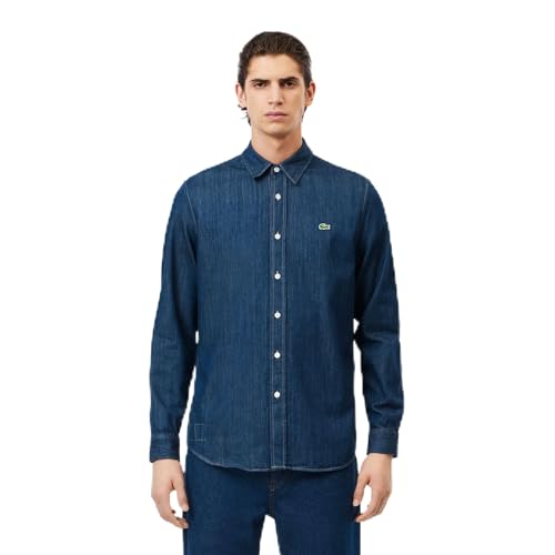 Lacoste Men's Core Collection Regular Fit Long Sleeve Denim Shirt