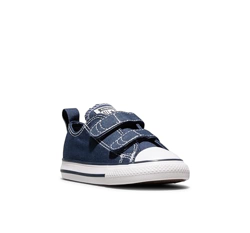 Converse Baby-Boy's Chuck Taylor All Star 2V Low Top Sneaker, Navy/White, 10 M US Toddler - Thumbnail 3