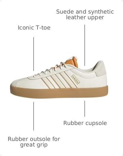Image of adidas Mens Vl Court 3.0 Lace Up Sneakers Shoes Casual - Grey