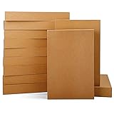 Moretoes 12pcs Shirt Gift Boxes, Brown Boxes with Lids for Clothes, Presents, Sweater, Robe 14x9.5x2...