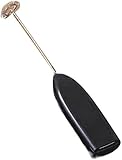 Espumador de café, batidor de huevos de acero inoxidable, agitador Manual de mano, capuchino, negro