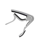 OFFSCH シークリップ式ギターチューナー アコースティックギター ウクレレ バンジョー マンドリン対応 銀色