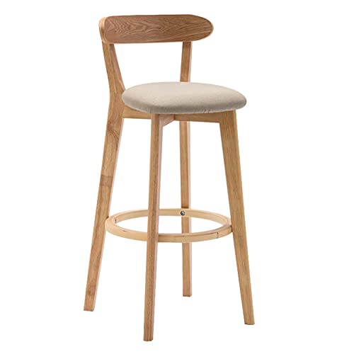 Taburetes Altos de Cocina con Respaldo de Madera Marca KLZUOPT