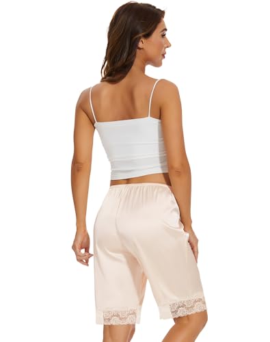 Image of MANCYFIT Pettipants for Women Under Dress, Long Culotte Slip