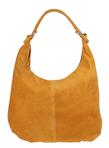 Image of Girly HandBags Womens Hobo Italian Suede Genuine Leather Shoulder Bag