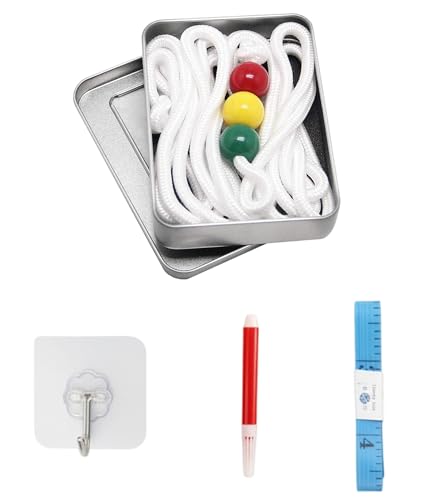 Image of Vision Training Tool with 3 Color Beads, Hand Eye Training Equipment for Myopia and Strabismus, Includes Hook, Measuring Tape and Marker for Home and School Use