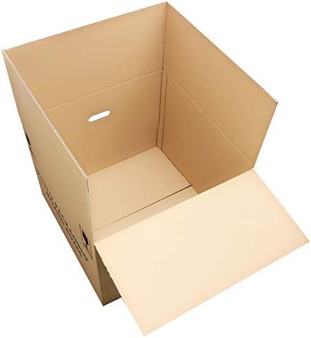20 x Strong Extra Large Cardboard Storage Packing Moving House Boxes with Carry Handles and Room List 53cm x 53cm x 41cm 115 litres