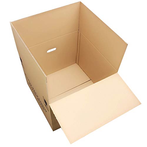 5 Strong Extra Large Cardboard Storage Packing Moving House Boxes with Carry Handles and Room List 53cm x 53cm x 41cm 115 Litres - Image 3