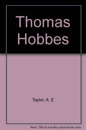 Thomas Hobbes 080460746X Book Cover