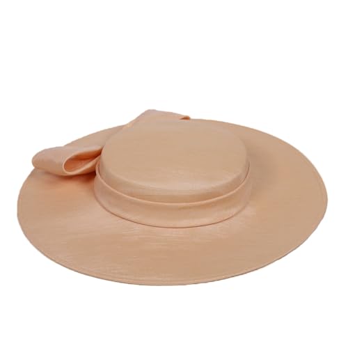 Sombrero de ala ancha para mujer con lazo elegante miniatura 5