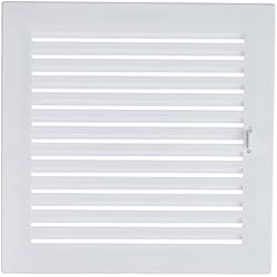 Ventilador 20 Anzapack 814331S - Rejilla Con Cierre para hueco de 20X20 Cm. Plastico Blanco